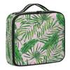 XMNYGJ Beautiful Palm Leaf Makeup Train Case Travel Makeup Bag Professional Cosmetic Organizer Portable Storage Box with Adjustable Dividers for Cosmetics Makeup Brushes Toiletry view 1
