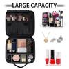 XMNYGJ Beautiful Palm Leaf Makeup Train Case Travel Makeup Bag Professional Cosmetic Organizer Portable Storage Box with Adjustable Dividers for Cosmetics Makeup Brushes Toiletry view 4