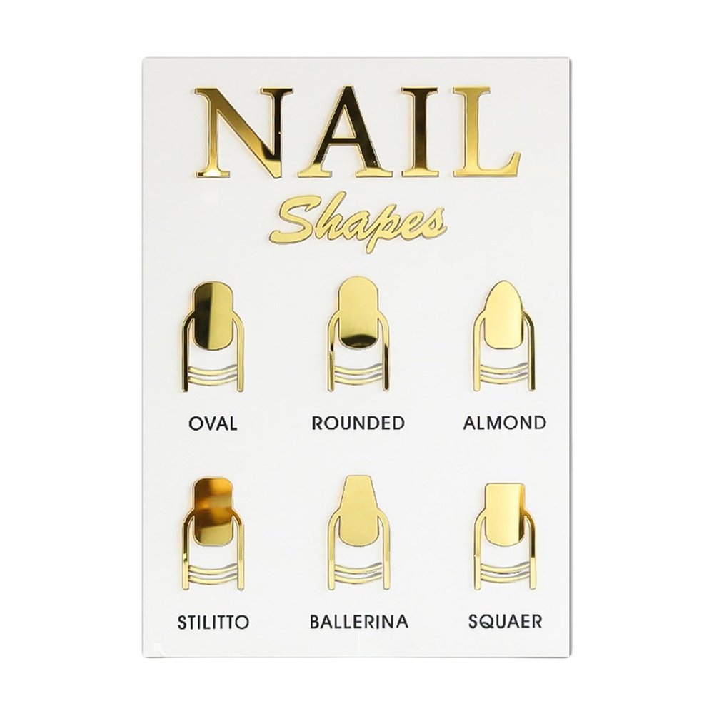 Nail Art Display Board Nail Tip Showing Holder Remind Display Sign Portable Lightweight Manicure Showing Board for Nail Salon, 19cmx26.5cmx2mm A