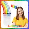BASEMMAHER 2Pcs Rainbow Face Body Paint LGBT Gay Pride Flag Rainbow Stripe Fan Brush Striped Crayons Face Makeup for Gay Pride Parade Celebrations Cosplay Halloween Party Body Arts Painting Pen view 3
