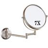 7X Makeup Mirror Magnifying Double-Sided Vanity Mirror 360 Rotation, Make Your Details Look More Refined (Color : Nickel) view 1