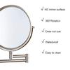 7X Makeup Mirror Magnifying Double-Sided Vanity Mirror 360 Rotation, Make Your Details Look More Refined (Color : Nickel) view 2