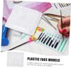 FRCOLOR 9pcs Realistic Eyelash Grafting Face Models Professional Makeup Pallet for Esthetician Supplies view 3