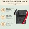 Alankilo 2 Pieces Soap Bags for Soap Bars, Exfoliating Soap Saver Bags, Foaming Bar Soap Pouches for Use in Baths or Showers (Dark Gray) view 2