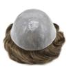 Hair Wonders Toupee For Men Hair Piece Poly Skin Mens Toupee Human Hair Replacement Men Hair System PU Hair Piece Male Capillary Prosthesis 8x10 Medium light density6R# view 3