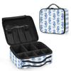 XMNYGJ Cartoon Seahorse Pattern Makeup Train Case Travel Makeup Bag Professional Cosmetic Organizer Portable Storage Box with Adjustable Dividers for Cosmetics Makeup Brushes Toiletry view 2