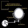 8 Inch Makeup Mirror 5X Magnification Vanity Mirror Concealed Install Vanity Mirror 360 (Color : #1) (#2) view 4