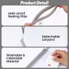RONRONS 4PCS TSA Approved Toiletry Bags- 3-1-1 Compliant Quart Size Zipper Bags- Triple-sealed Seam Leak-proof Clear Cosmetic Bag for Liquids & Makeup- Portable Travel Size Toiletries Bags(Gray) view 4