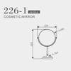 Desktop Standing Makeup Mirrors Double Sided 1X,3X Magnification Hotel Bathroom 360 Rotating Vanity Mirror Tabletop Mirrors (Color : 226h) (226g) view 3