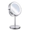 7 Inch Double Sided Desktop Standing Makeup Mirrors 1X,5X Magnification Hotel 360 Rotating Vanity Mirror view 1
