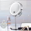 7 Inch Double Sided Desktop Standing Makeup Mirrors 1X,5X Magnification Hotel 360 Rotating Vanity Mirror view 2