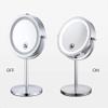 7 Inch Double Sided Desktop Standing Makeup Mirrors 1X,5X Magnification Hotel 360 Rotating Vanity Mirror view 3