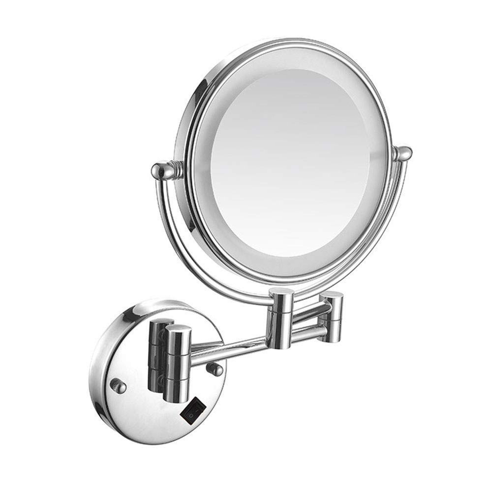 8 Inch Makeup Mirror 5X Magnification Vanity Mirror Concealed Install Vanity Mirror 360 (Color : #1) (#6)
