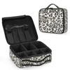 XMNYGJ Animal Leopard Print Makeup Train Case Travel Makeup Bag Professional Cosmetic Organizer Portable Storage Box with Adjustable Dividers for Cosmetics Makeup Brushes Toiletry view 2