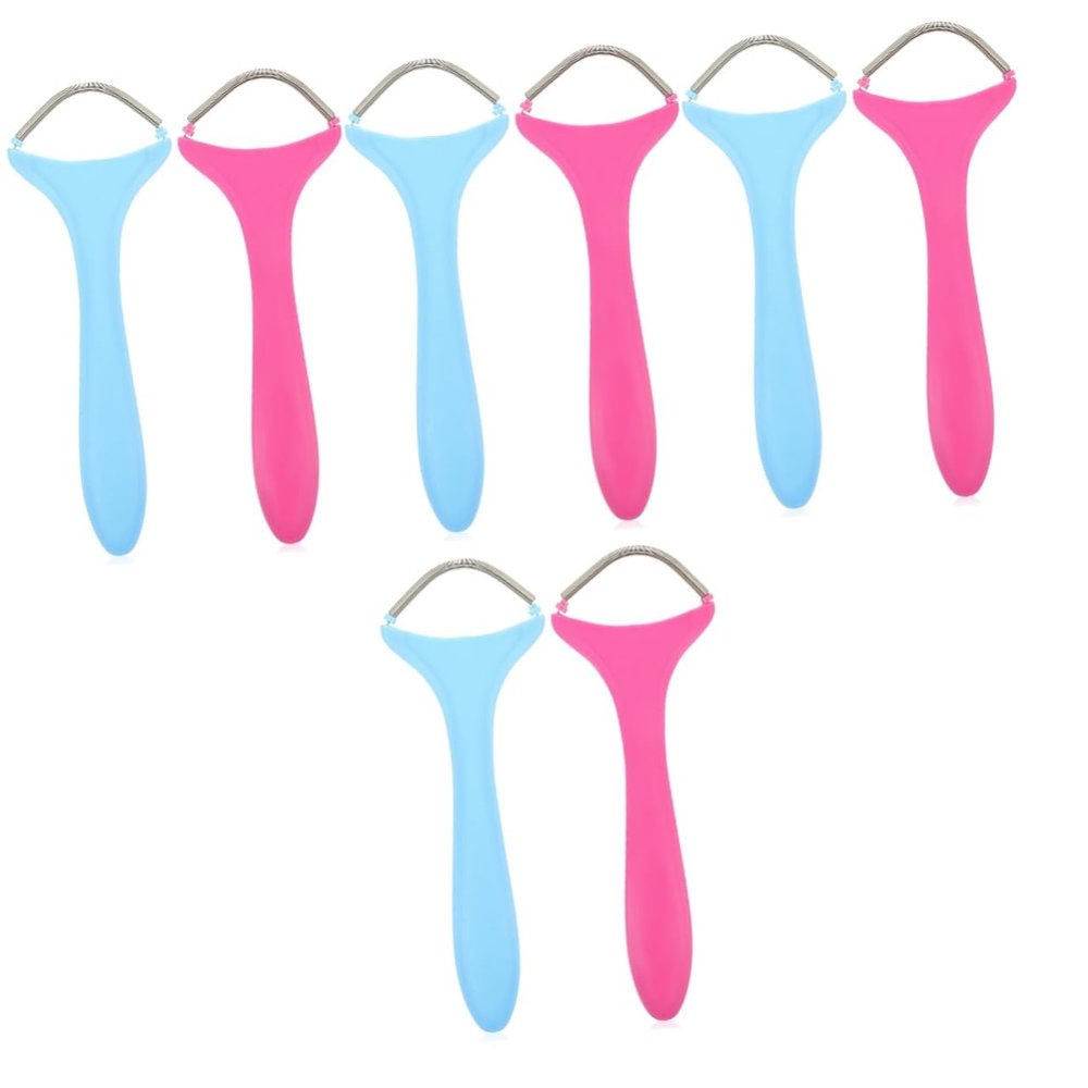 NOLITOY 8pcs Facial Hair Removal Tool for Women Eyebrow Threader Lip Hair Spring Portable Manual Epilator for Skin Care