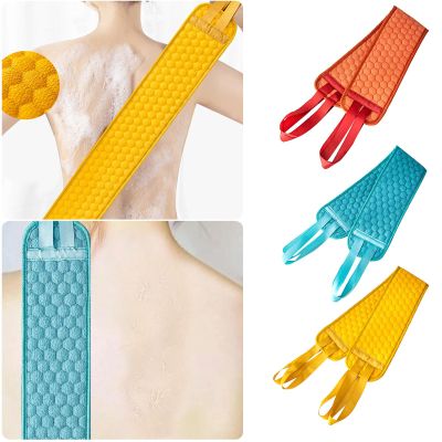 3 Pcs Exfoliating Back Scrubber with Handles, 30 Inch Double-Sided Back Exfoliator Body Scrub Towel, Exfoliating Washcloth Bath Tool for Use in Shower
