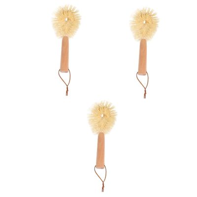 NOLITOY 3pcs Shower Scrubber for Cleaning and Exfoliating Bathtub Brush Sisal Cleaning Brush Body Exfoliator