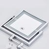 Shaving Mirror,LED Wall Mount Makeup Mirror,for Vanity Bathroom,360 Degree Swivel,Rectangular (Color : Black, Size : USB) (Brushed Nickel USB) view 3