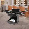 Rolling Makeup Train Case,Cosmetics Makeup Beauty Nail Salon Hairdresser Trolley Case, Rolling Nail Case Wheeled Manicure Storage Case Polish Organizer for Artists Hairdressers (Black Style A) view 3