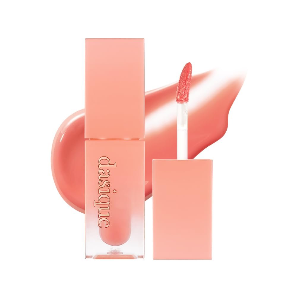 dasique Juicy Dewy Tint (#22 Love Coral) 0.12 oz | Light Application with moisture | Long Lasting & wearing Glossy Lip Stain, Non-sticky | Vegan, Cruelty-free | Korean makeup | stocking stuffers