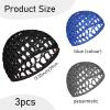 3Pcs Soft Rayon Crocheted Sleep Caps - Elastic Mesh Hair Snoods for Women & Men's Hair, Including Thick, Long, Short or Curly view 2