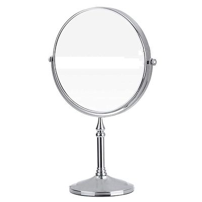 8 Inch Standing Makeup Mirrors,Double Sided Magnification and Regular 360 Rotating Brass Vanity Cosmetic (Color : Gold, Size : 3X) (Chrome 3X)