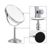 8 Inch Standing Makeup Mirrors,Double Sided Magnification and Regular 360 Rotating Brass Vanity Cosmetic (Color : Gold, Size : 3X) (Chrome 3X) view 3