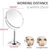 8 Inch Standing Makeup Mirrors,Double Sided Magnification and Regular 360 Rotating Brass Vanity Cosmetic (Color : Gold, Size : 3X) (Chrome 3X) view 4