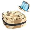 YTYVAGT Small Travel Makeup Bag,Cosmetic Bags for Women,Yellow Leopard Print,Period Bag view 1