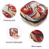 YTYVAGT Small Travel Makeup Bag,Cosmetic Bags for Women,Colored Lines Abstract Flower,Period Bag view 3