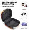 YTYVAGT Small Travel Makeup Bag,Cosmetic Bags for Women,Colored Lines Abstract Flower,Period Bag view 4
