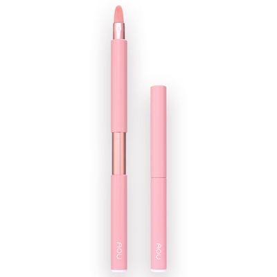 AOU LIP BRUSH Compact & Retractable Design for Easy Carry with Cruelty-Free Soft Brush