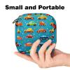 YTYVAGT Small Travel Makeup Bag,Cosmetic Bags for Women,Cartoon Car Line Grid,Period Bag view 2