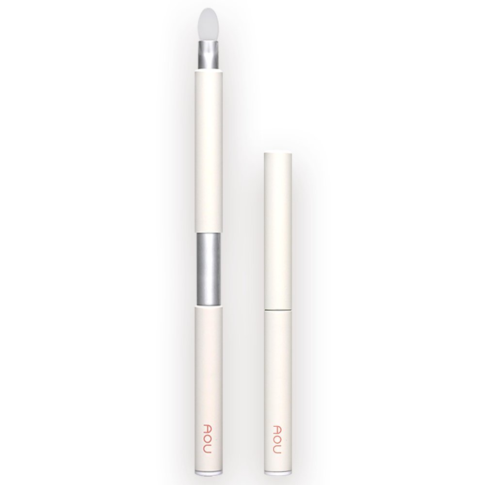AOU SILICONE TIP BRUSH Compact & Retractable Design for Easy Carry with Rounded Silicone Tip