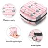 YTYVAGT Small Travel Makeup Bag,Cosmetic Bags for Women,Cartoom Cat Pink Lines,Period Bag view 3
