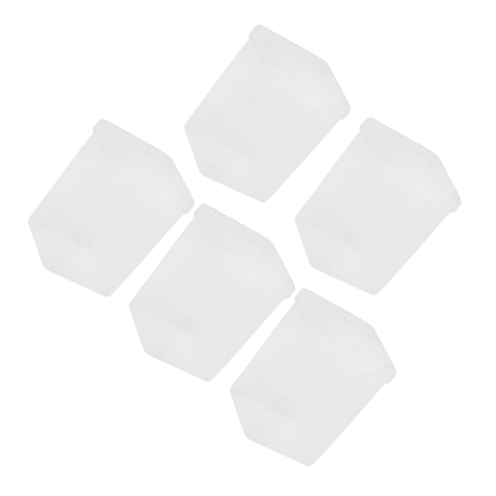 BESTOYARD 5pcs Set Cosmetic Cotton Storage Box Makeup Case Organizer Paper Towel Holder Dispenser Storage Case Cosmetic Cotton Pad Holder Clear Manicure Cleansing Cotton White