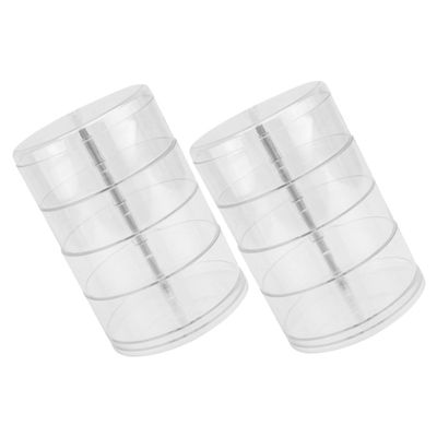 ABOOFAN 2pcs Multi-layer Storage Box Jewelry Boxes Dresser Vanity Table Rotating Travel Jewelry Tray Ring Earrings Necklace Case Hair Clip Organizer Storage Makeup Holder Manager