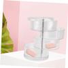 ABOOFAN 2pcs Multi-layer Storage Box Jewelry Boxes Dresser Vanity Table Rotating Travel Jewelry Tray Ring Earrings Necklace Case Hair Clip Organizer Storage Makeup Holder Manager view 3