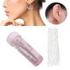 Earring Hole Cleaner Floss, 70pcs Ear Hole Floss 15ml Earrings Hole Cleaning Solution Liquid Ear Piercing Cleaner Ear Hole Cleaner Ear Piercing Care Tool Piercing Hole Cleaner view 2