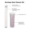 Earring Hole Cleaner Floss, 70pcs Ear Hole Floss 15ml Earrings Hole Cleaning Solution Liquid Ear Piercing Cleaner Ear Hole Cleaner Ear Piercing Care Tool Piercing Hole Cleaner view 4