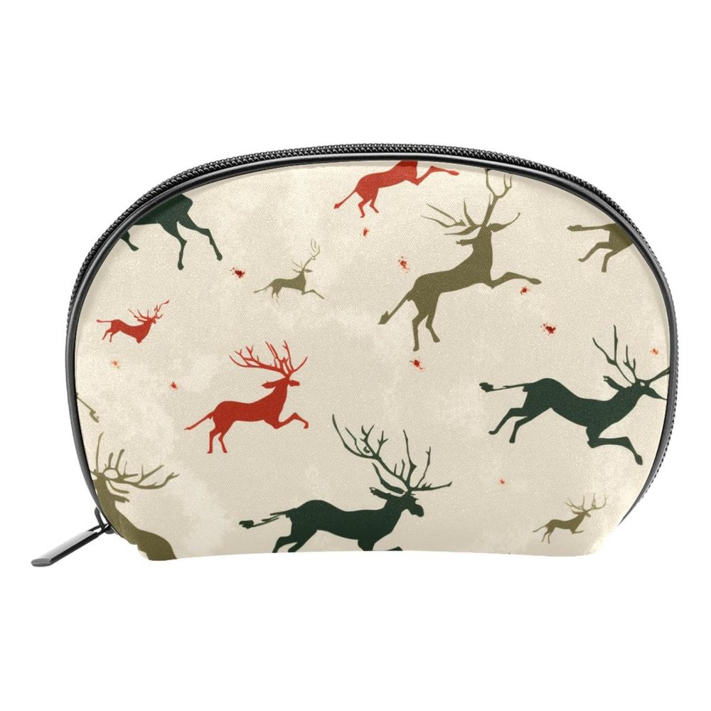 YTYVAGT Travel Makeup Bag,Travel Toiletry Bag for Women,Colorful Jumping Deers,Cosmetic Travel Bag