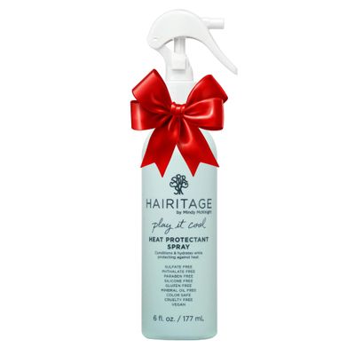 Hairitage Heat Protectant Spray for Hair - Up to 450 Degree Protection + Hydrates + Strengthens Hair - Leaves Hair Smooth + Shiny after Styling - For All Hair Types + Heated Styling Tools - 6 fl oz