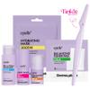 epielle & Tinkle Complete Safe Dermaplane Starter Kit: Safe Facial Renewal System Cleanser, Multi-Balm, Dermaplane Tool, Hydrating Mask & Serum, Peach Fuzz Removal Stocking Stuffer Dermaplaning Kit view 1