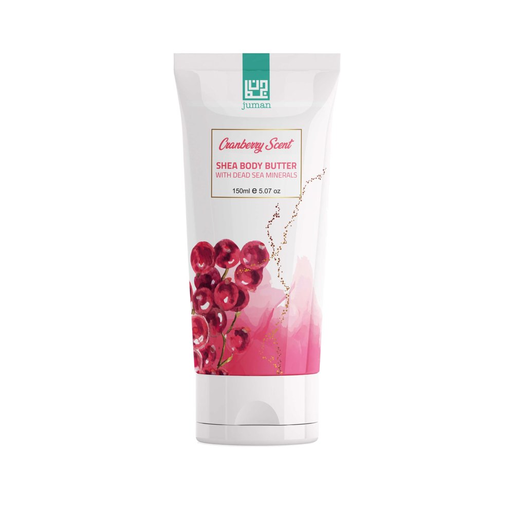 Dead Sea Goods | Shea Body Butter - Cranberry Scent with Dead Sea Minerals, 5.07 Ounce (Pack of 1)