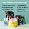 KoluaWax Premium Waxing Kit for Women - Beginner Friendly - Complete Wax Kit that includes 14oz of Wax Beads, Applicator, Pre and Post Care, Suitable for Sensitive Skin (Sun) view 3