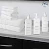 Aria Shower Set - Shampoo, Conditioner, Body Wash - Scented with Cedarwood, Green Mandarin, Lavender - Vegas Hotel Bath Amenities - 10 oz, White view 2