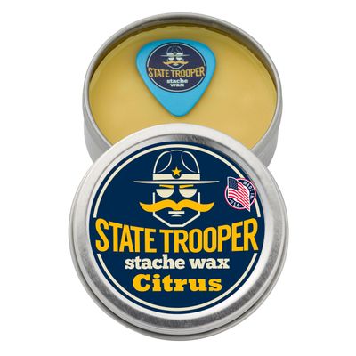 Mustache Wax - Medium Hold - Citrus Scent - Two Ounce Tin