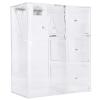 TANIQIACA Desktop Cosmetics Storage Box Organizer Container 1 Makeup Brush Cylinder and 3 Drawers view 1