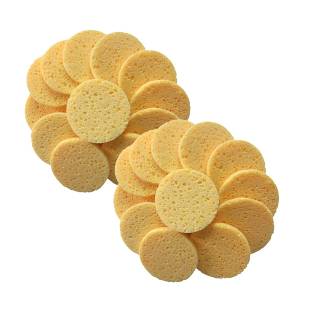 Mikinona 20pcs Skin-friendly Round Makeup Cotton Pads Cleaning Puff for Gentle Makeup Removal for Daily Facial Cleansing Skin Color