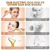 Amirce 2-in-1 Gua Sha and Ice Roller Facial Tools, Electric Face Massager Device for Eye, Jaw, Scalp, Neck, Gold view 4
